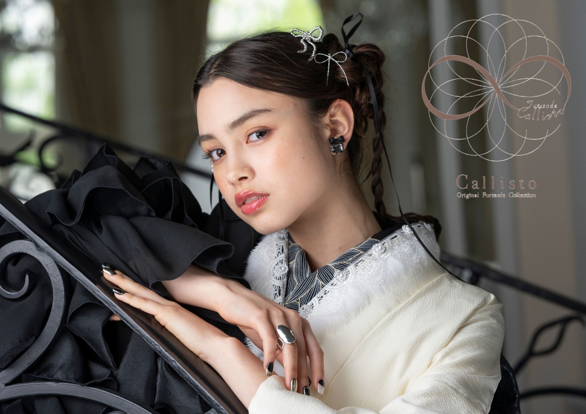 円山公園で撮影した上品な札幌振袖レンタルの振袖スタイリング