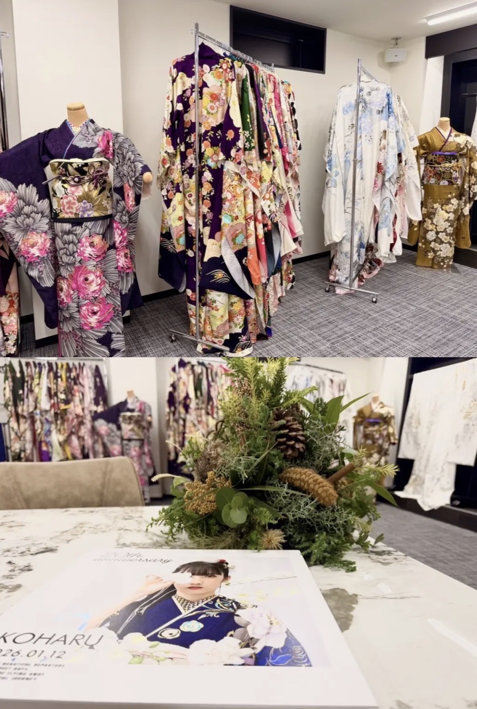 名古屋振袖レンタル専門店#振袖gramの店内に併設してある前撮り撮影できる写真スタジオ