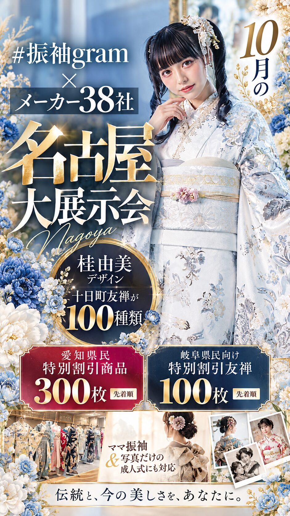 名古屋で人気の振袖レンタル・購入なら#振袖gram名古屋駅前店